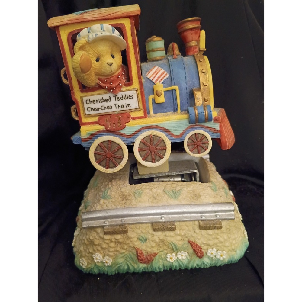 Cherished Teddies Choo-Choo Train Musical Toyland Enesco 1997 Figurine 331465